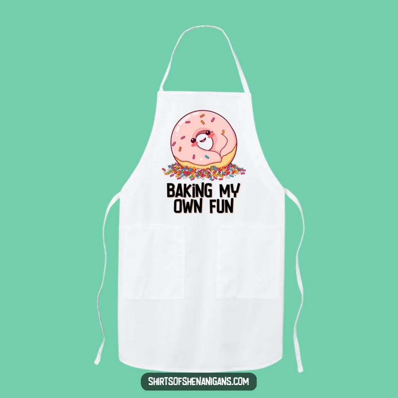 Funny Giggling Donut Apron: Sweet Kitchen Wear, Perfect Funny Gift for Bakers