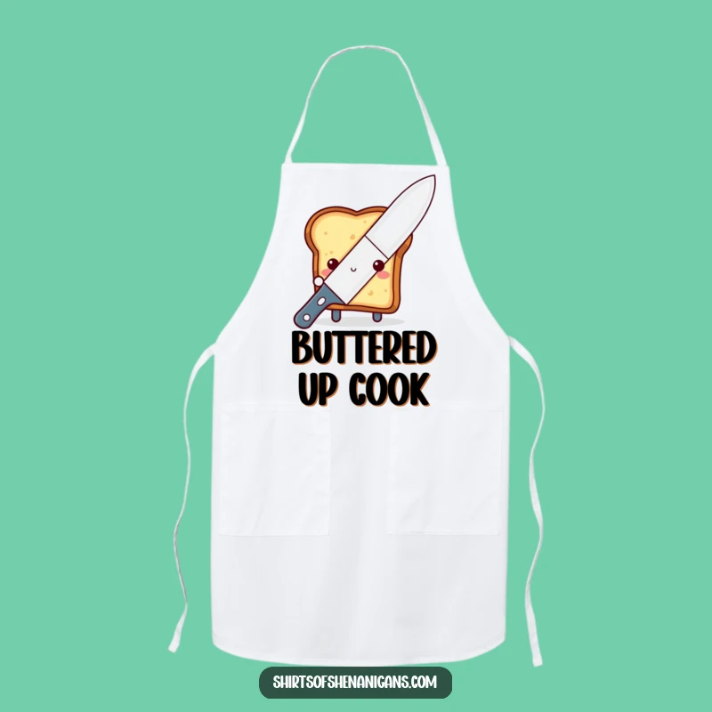 Funny Shy Toast Apron - Cute Kitchen Wear for Breakfast Enthusiasts