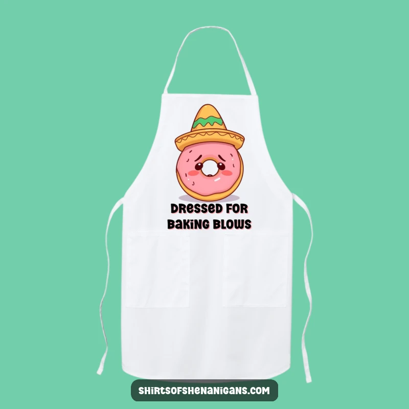 Funny Doughnut Sombrero Apron: Keep Clean with Festive Flair: Funny Kitchen Gift