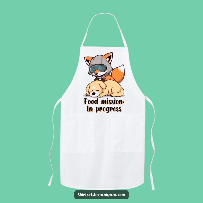 Funny Fox Disguise Apron: Cook Up Laughs in the Kitchen Hilariously