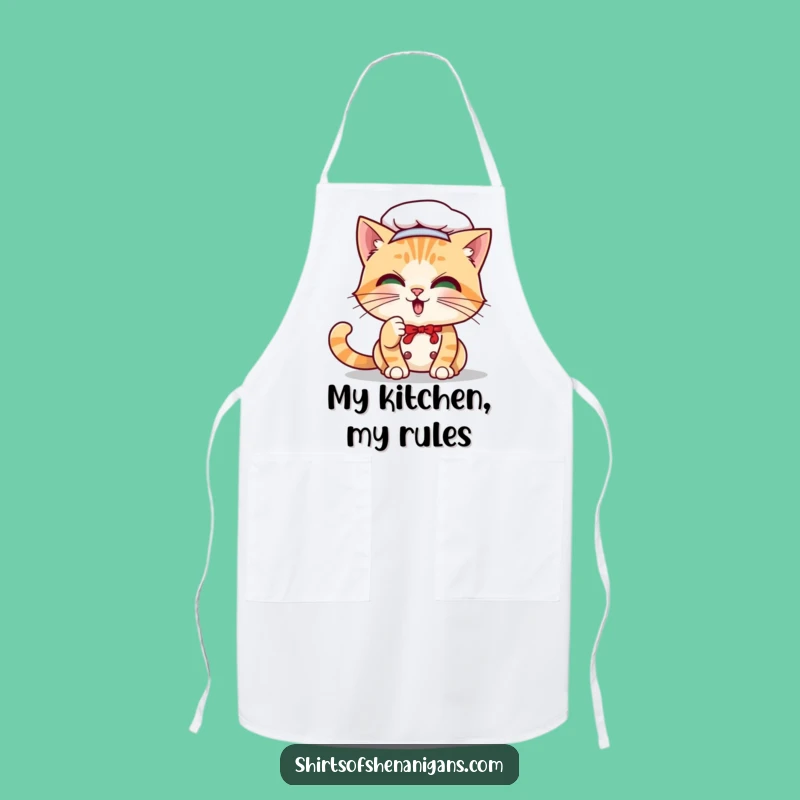 Funny Cat Chef Apron: Playful Feline Protection, Essential Funny Gift