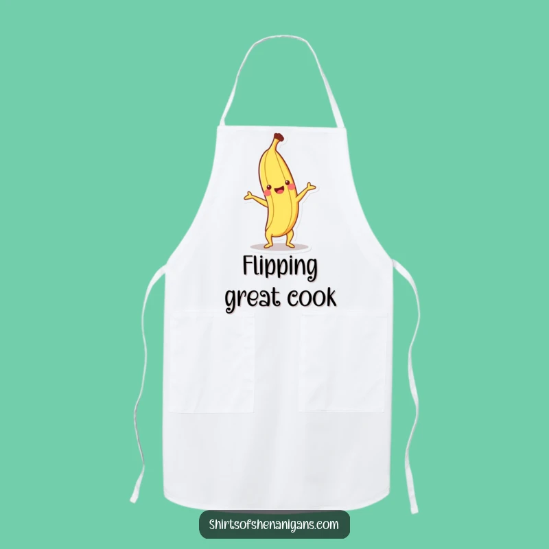 Funny Happy Banana Apron: Fruit humor, handstand design, the perfect funny gift for chefs.
