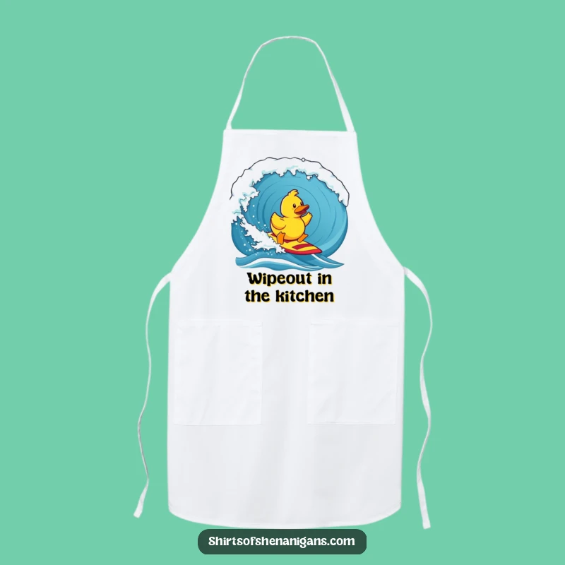 Funny Rubber Duck Surf Apron: Hilarious Kitchen Wear for Culinary Adventurers