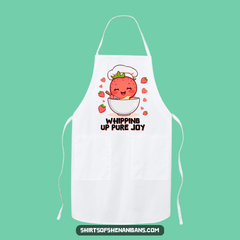 Funny Strawberry Chef Apron: Cheerful Baker Protecting Clothes, Essential Funny Gift