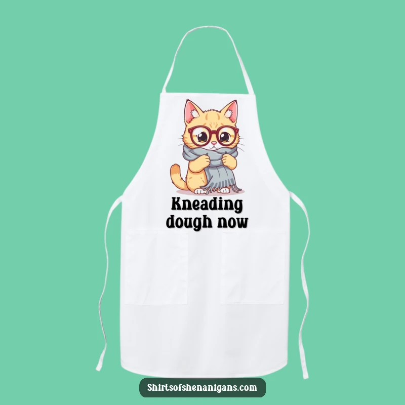 Funny Cat Knitting Apron: Giant Scarf for a Hilarious Kitchen