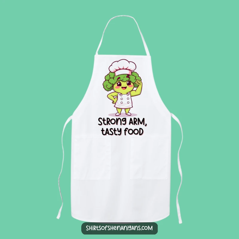 Funny Broccoli Chef Apron: Strong Veggie Protection, Essential Funny Gift