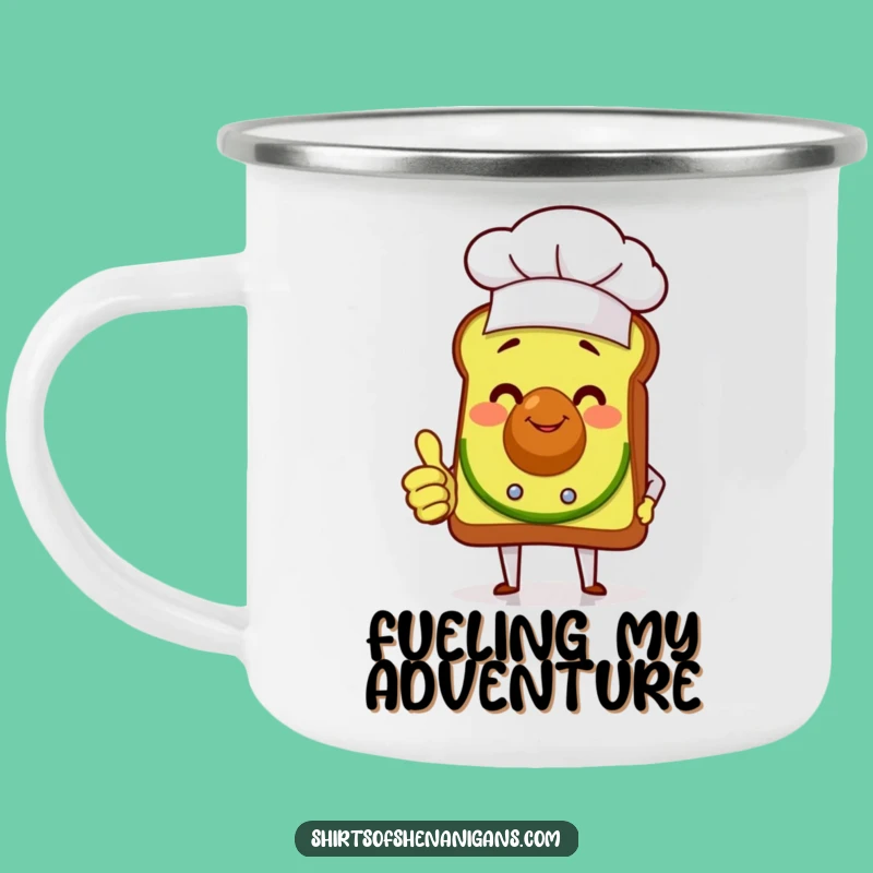 Funny Avocado Toast Chef Camping Mug A Hilarious Outdoor Adventure Companion