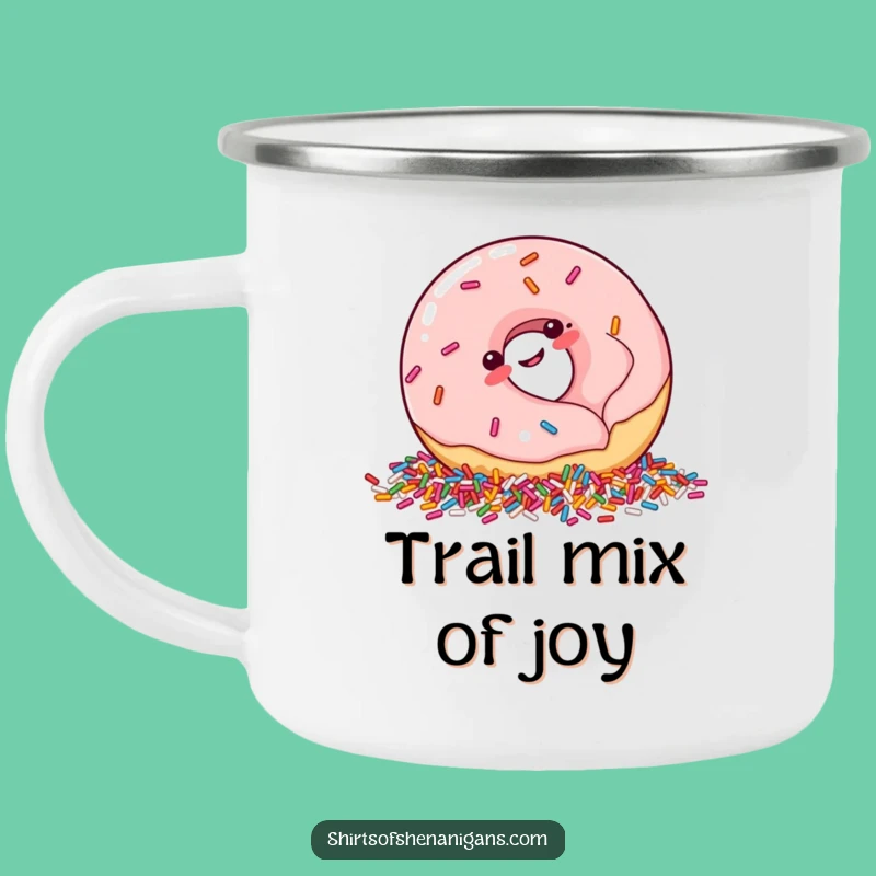 Funny Giggling Donut Camping Mug: Sweet Treat Cup, Perfect Funny Gift
