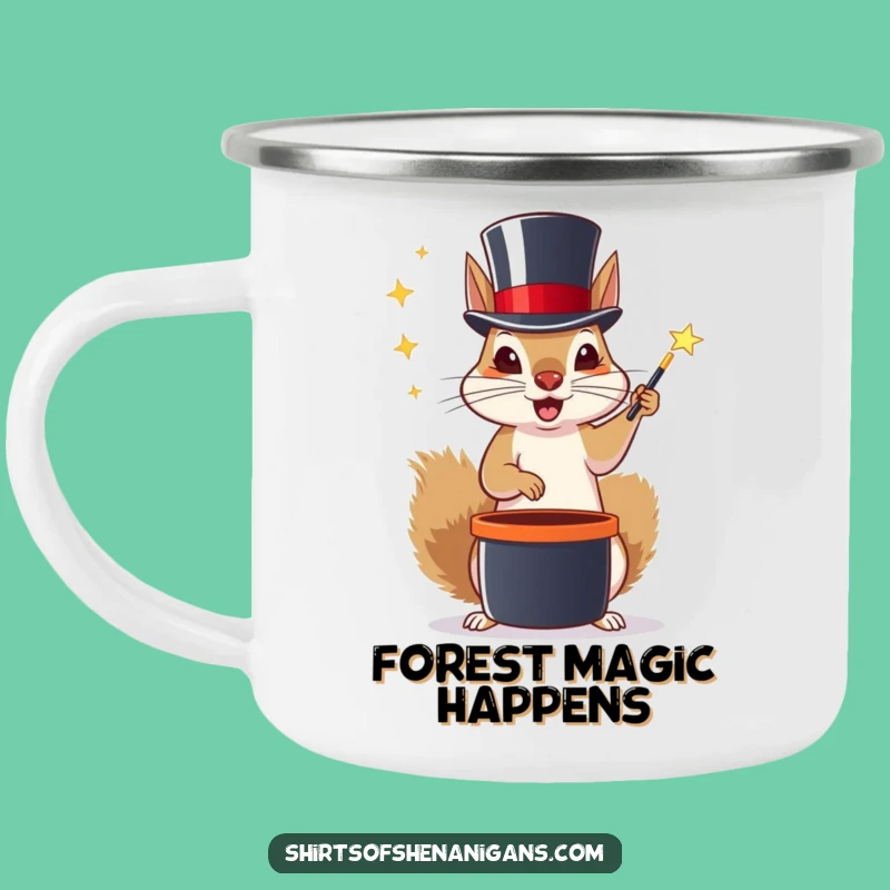 Funny Magic Squirrel Camping Mug: Brew Your Magic Outdoors!