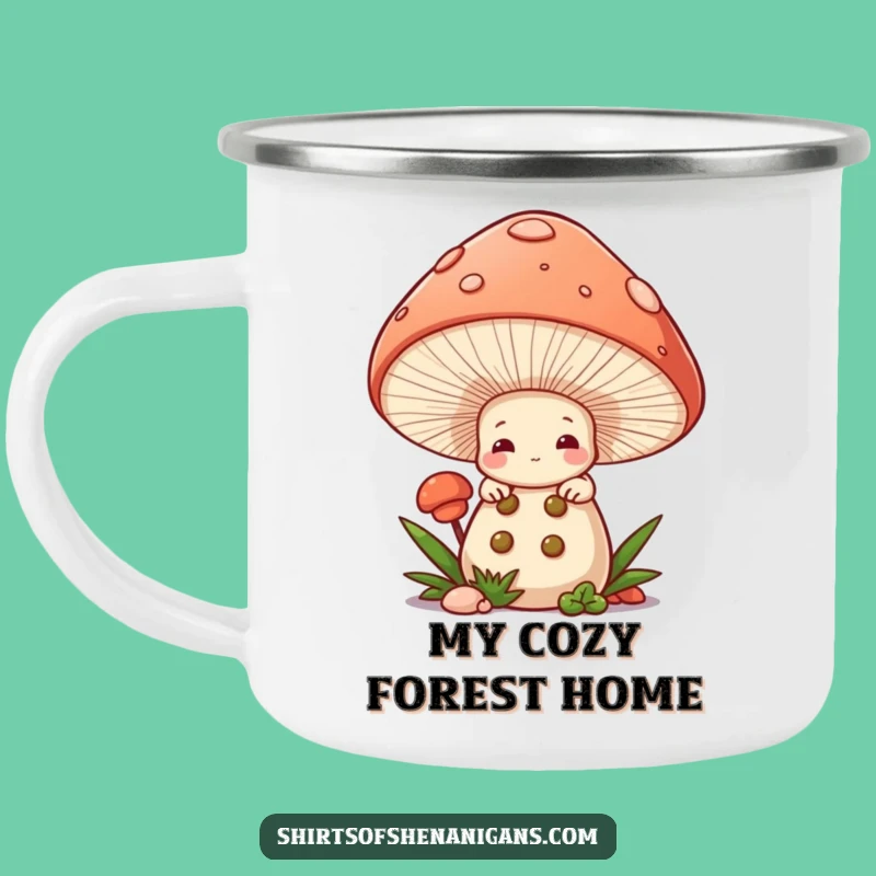 Funny Mushroom Chef Camping Mug: Shy Baker Forest Fun, Great Funny Gift