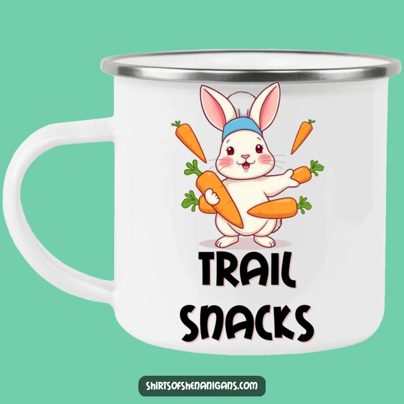 Funny Rabbit Chef Hat Carrot Juggling Camping Mug - Outdoor Culinary Gear