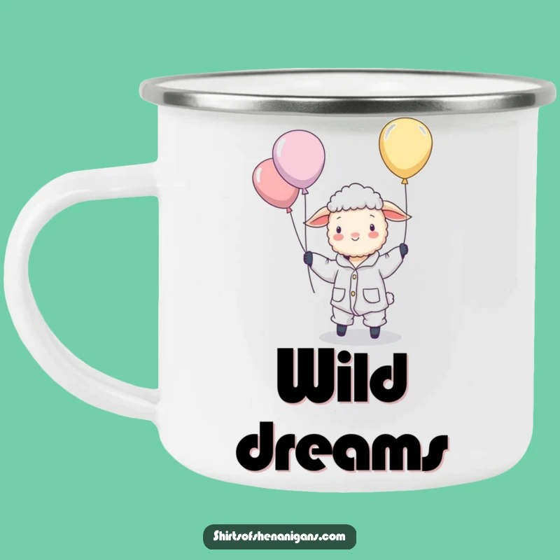 Funny Sheep Pajamas Balloon Herding Camping Mug - Outdoor Dreamy Gear