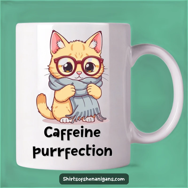 Funny Cat Knitting Mug: Giant Scarf Hobby Gift for Cozy Cat Lovers