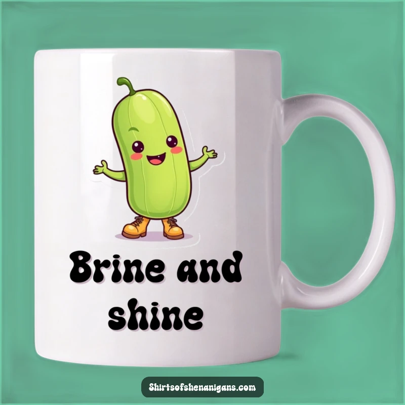 Funny Dancing Pickle Mug: Tiny Boots Boogie, Hilarious Gift for Foodies