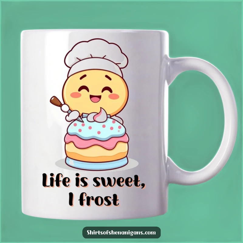 Funny Donut Chef Mug: Giggling Baker Frosting Cake, Perfect Funny Gift Idea