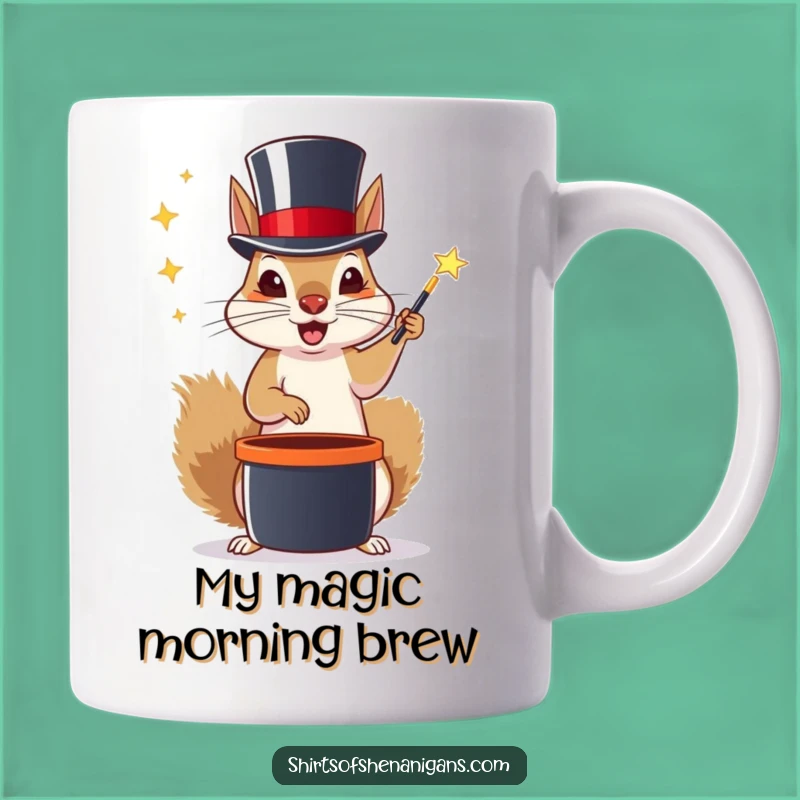 Funny Magic Squirrel Mug: Amaze Your Friends with Acorn Tricks!