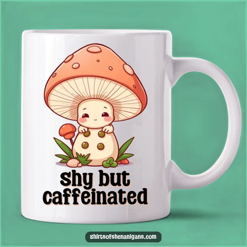 Funny Mushroom Chef Mug: Shy Baker Peeking Out, Perfect Funny Gift Idea