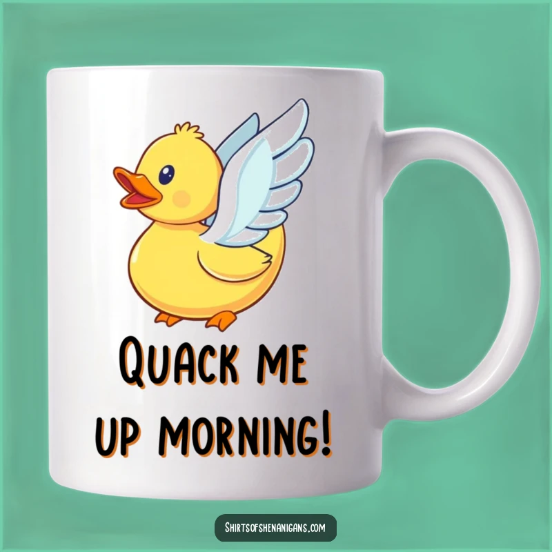 Funny Rubber Duck Flying Attempt Mug - Hilarious Winged Quack Gift