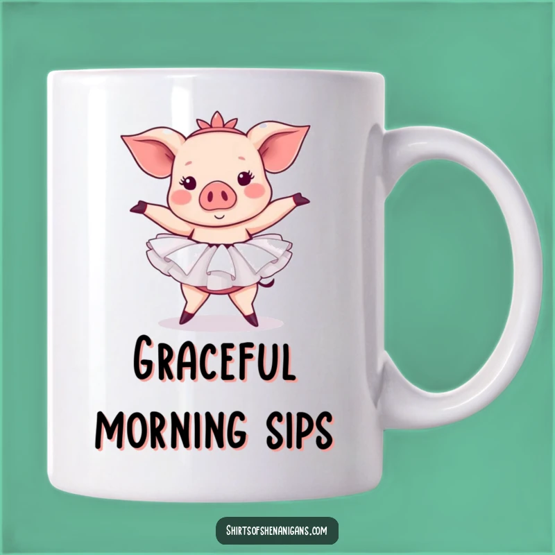 Funny Pig Ballet Mug: Tutu Pose Mama Gift for Her