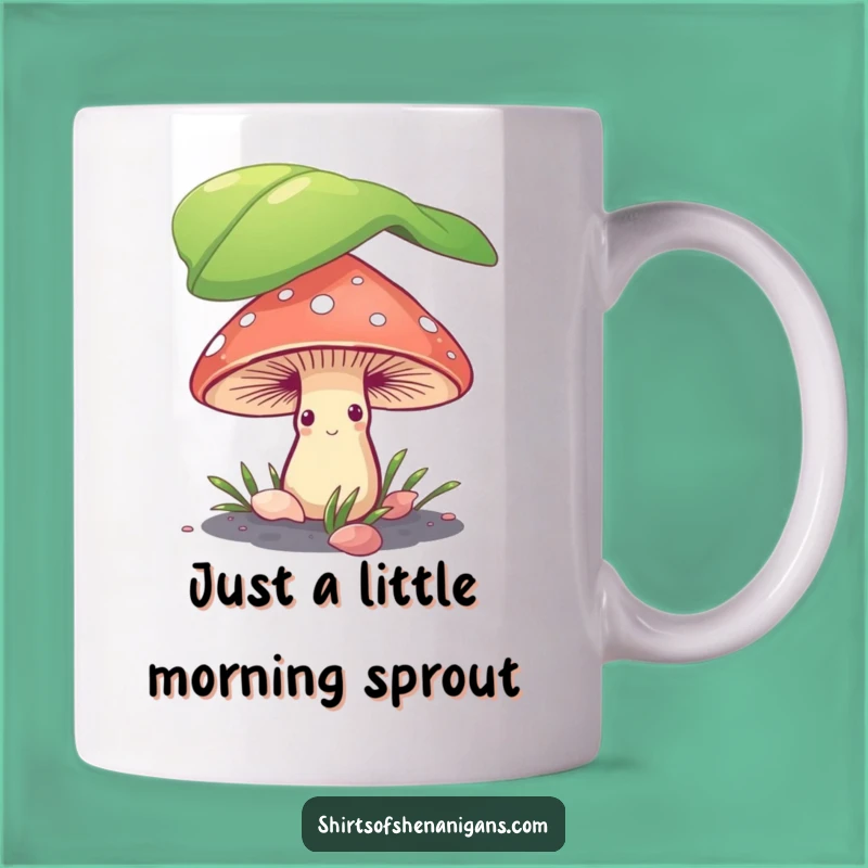 Funny Shy Mushroom Mug: Adorable Fungi Gift for Nature Lovers, Perfect Cute Present