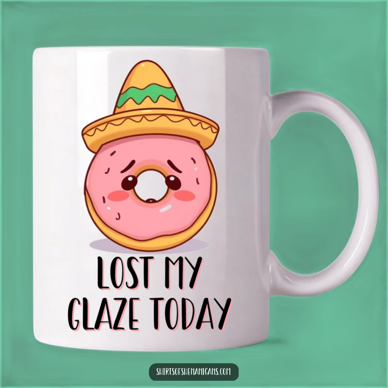 Funny Confused Doughnut Sombrero Mug: Hilarious and Funny Gift for Foodies