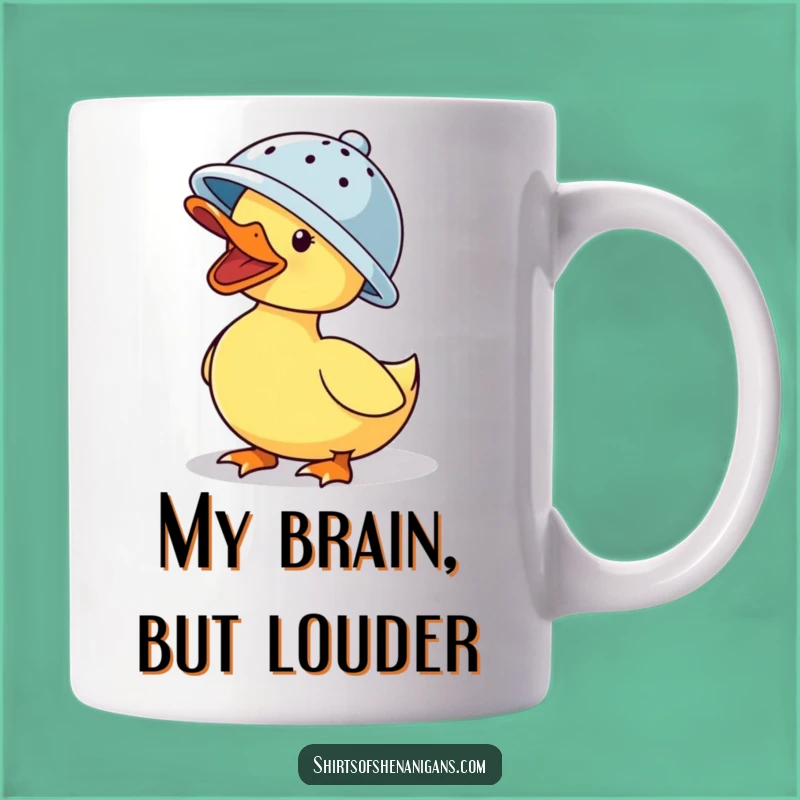 Funny Duck Colander Hat Quacking Mug - Hilarious Gift for Duck Lovers