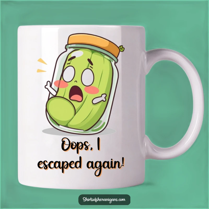 Funny Shocked Pickle Jar Rolling Mug - A Hilarious Surprise Gift for Pickle Lovers