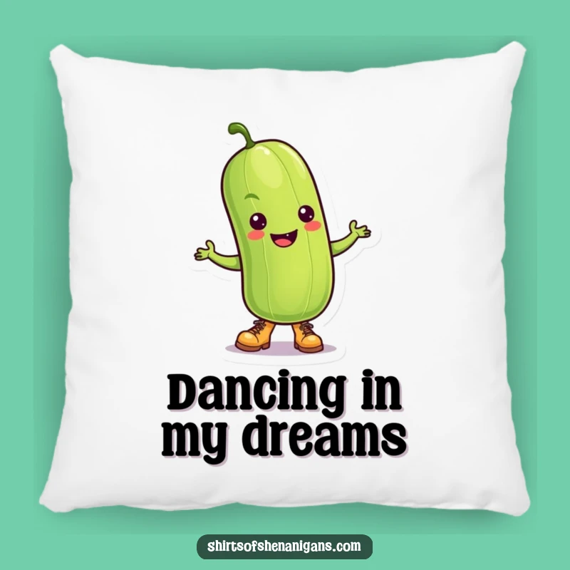Funny Dancing Pickle Pillow: Tiny Boots Comfort, Comfy & Humorous Gift