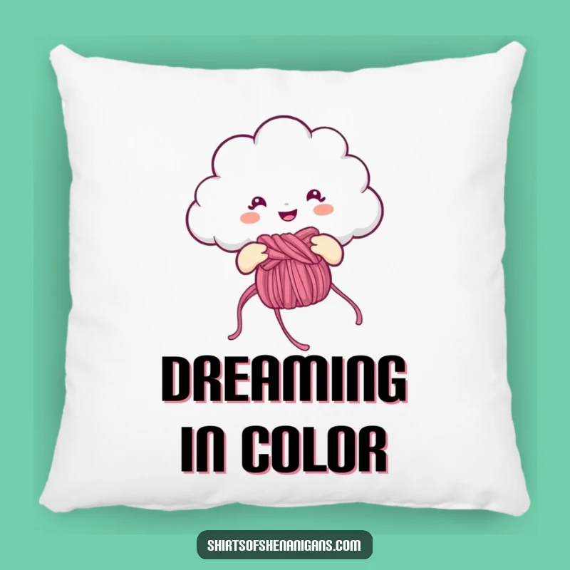 Funny Knitting Cloud Pillow: Cozy Craft Accent, Perfect Funny Gift for Knitters