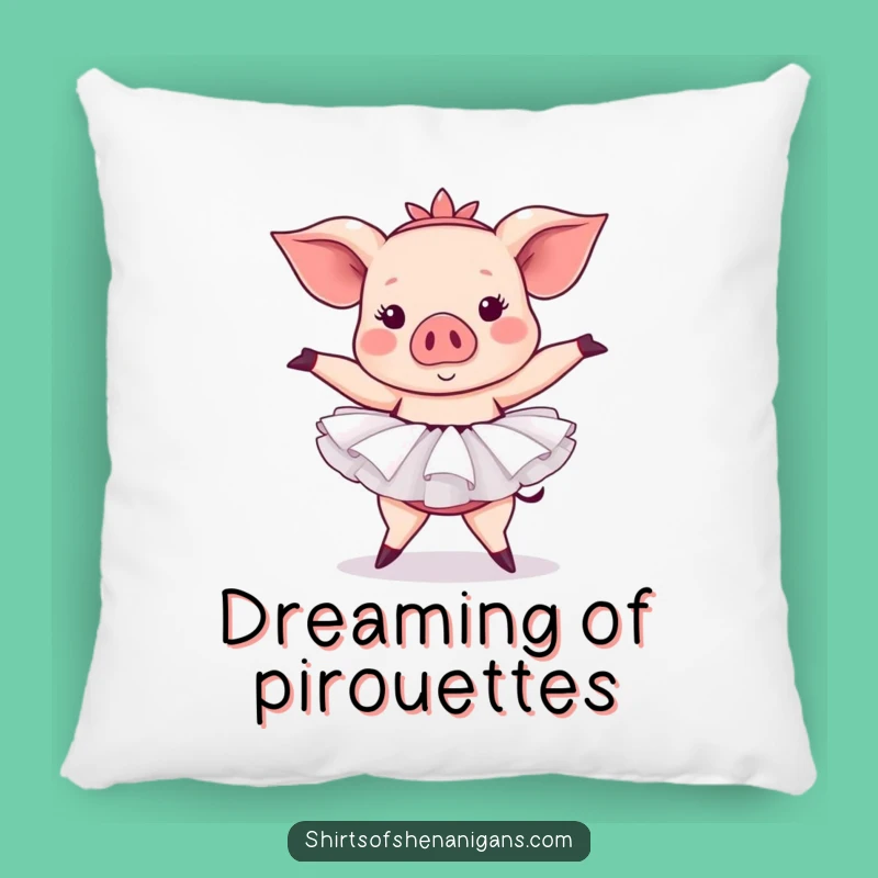 Funny Pig Ballet Pillow: Tutu Pose Plush Gift