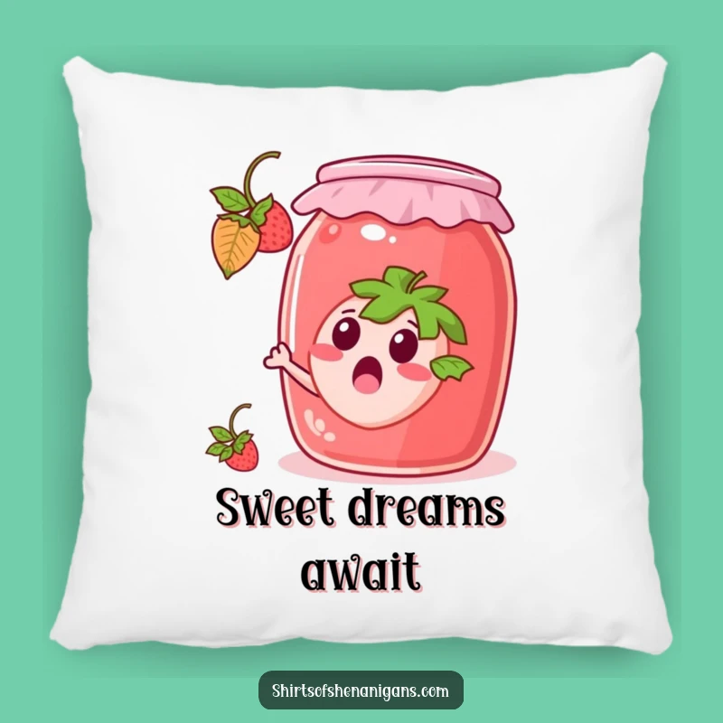 Funny Escaping Strawberry Pillow: Cozy Fruit Accent, Perfect Funny Gift for Berry Lovers