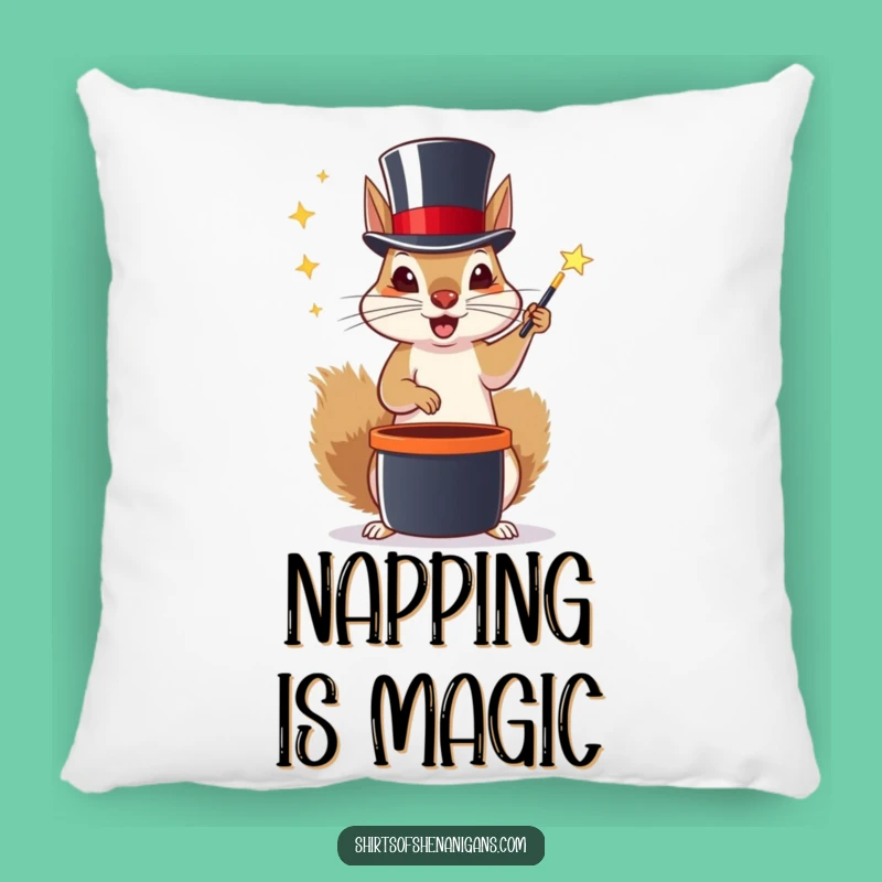 Funny Magic Squirrel Pillow: Snuggle Up with Enchanting Comfort!