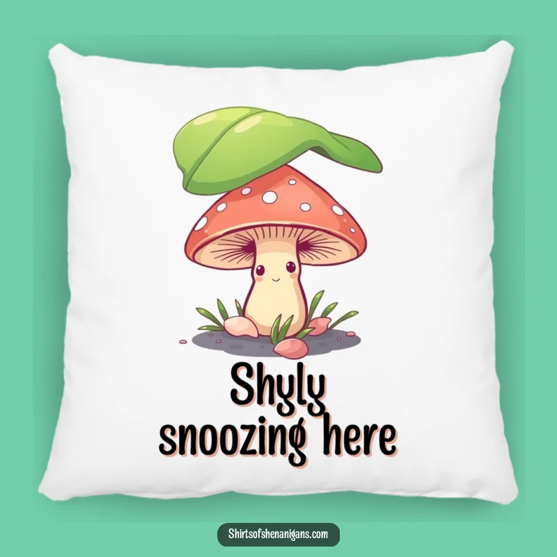Funny Shy Mushroom Pillow: Soft Fungi Cushion, Perfect Comfy Decorative Accent Gift