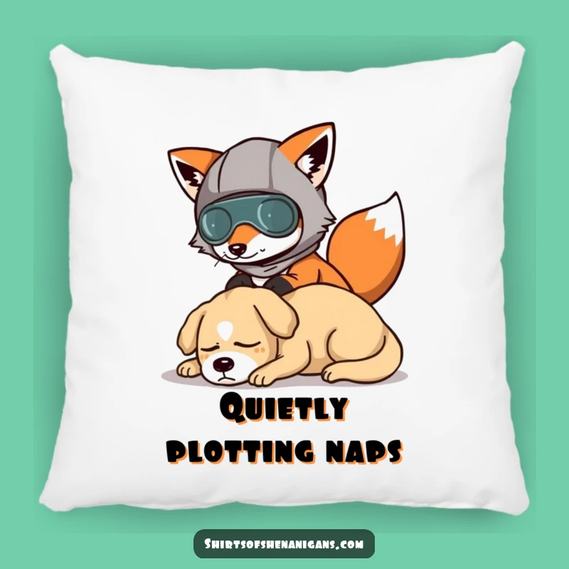 Funny Fox Disguise Pillow: Cozy Comfort with a Hilarious Prankster
