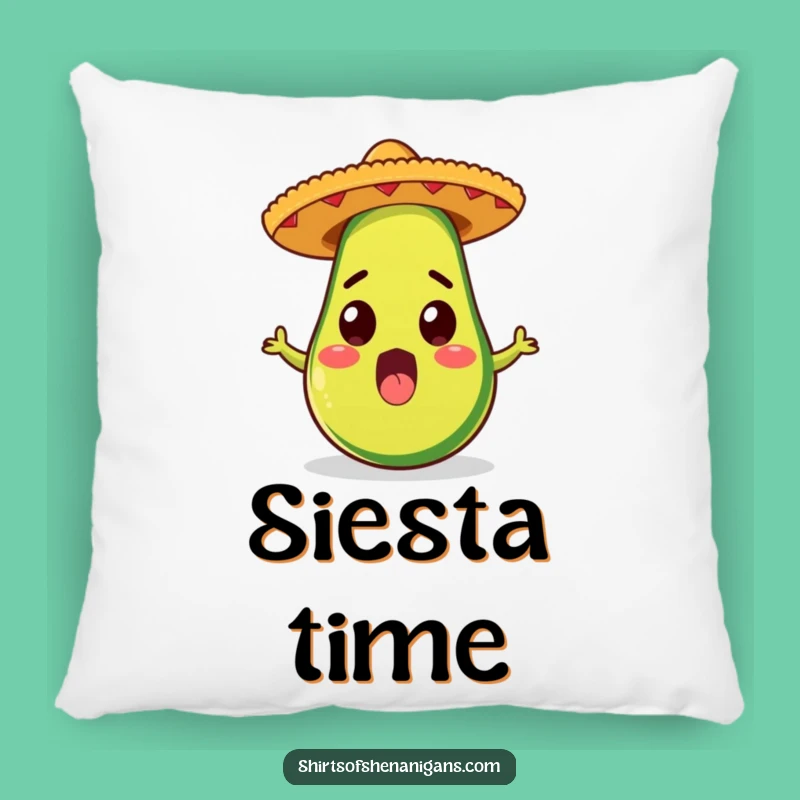 Funny Avocado Pillow: Cozy Fiesta Decor, Soft & Playful, Perfect Funny Gift