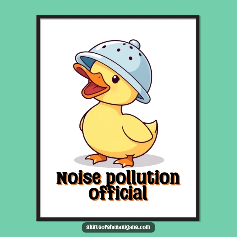 Funny Duck Colander Digital Art - Instant Hilarious Download for Your Walls