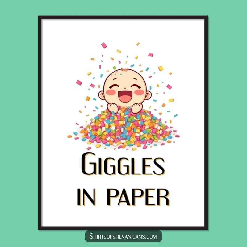 Printable Funny Giggling Confetti Art: Instant Download Funny Gift for Festivities