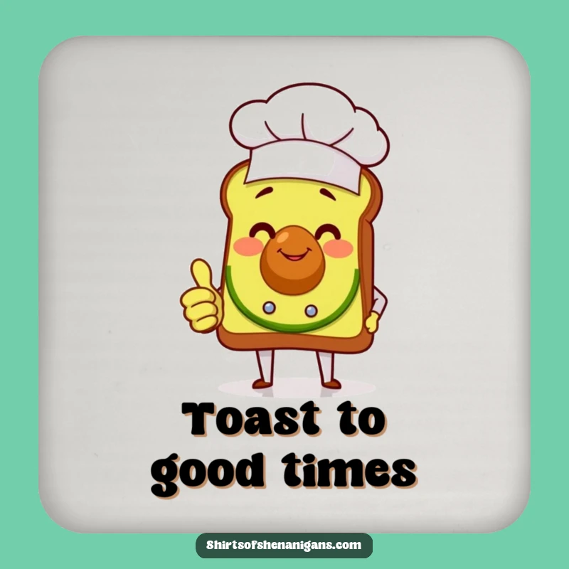 Funny Avocado Toast Chef Coaster Protect Your Table with This Hilarious Art