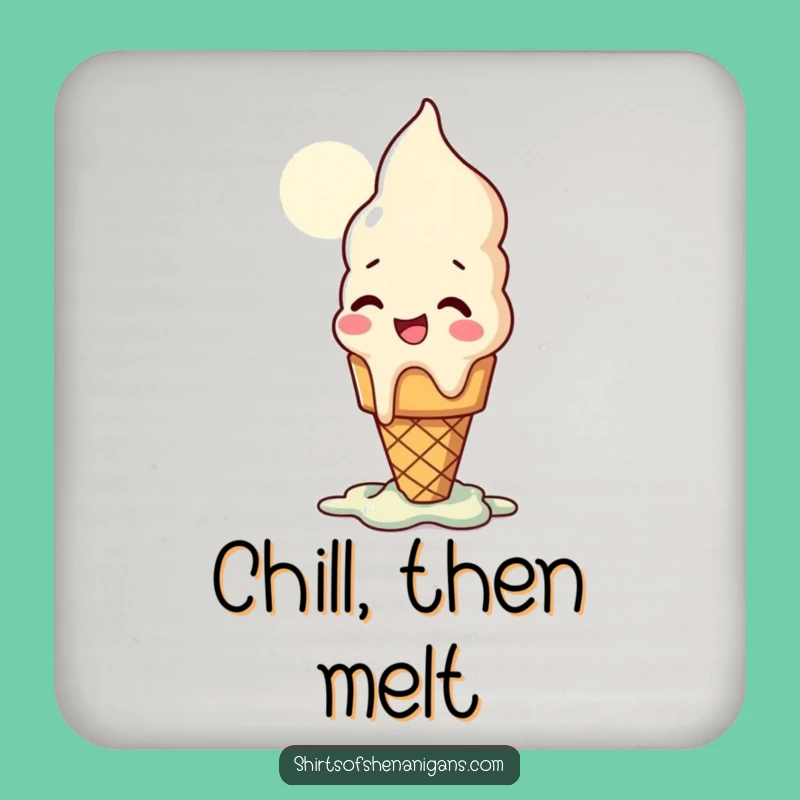 Funny Ice Cream Cone Coaster: Protect Surfaces Sweetly, a Charming Funny Gift!