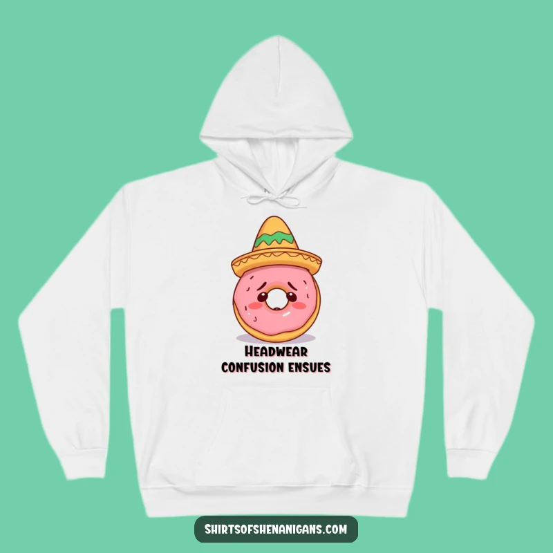 Cozy Funny Doughnut Sombrero Hoodie: Warm and Funny Gift for Festive Fun
