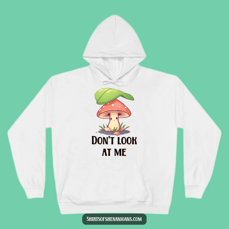 Cozy Funny Shy Mushroom Hoodie: Warm Fungi Apparel, Perfect Comfy Gift for All Ages