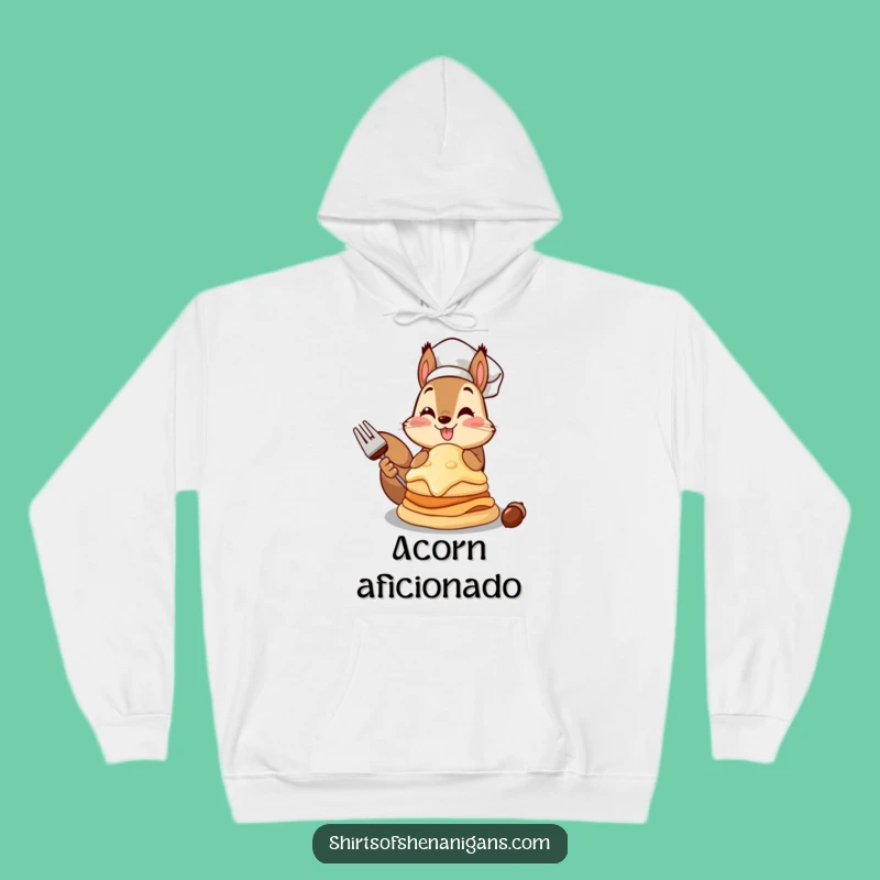 Cozy Funny Squirrel Chef Hoodie - Acorn Pancake Sweatshirt Gift