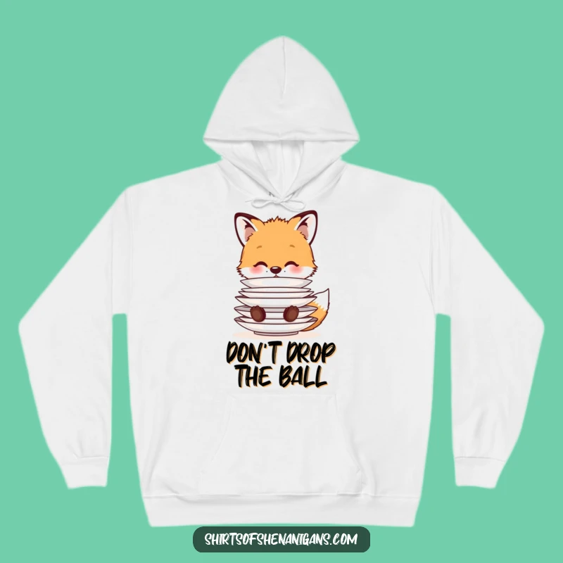 Funny Fox Hoodie: Cozy Balancing Cub Apparel for Animal Enthusiasts