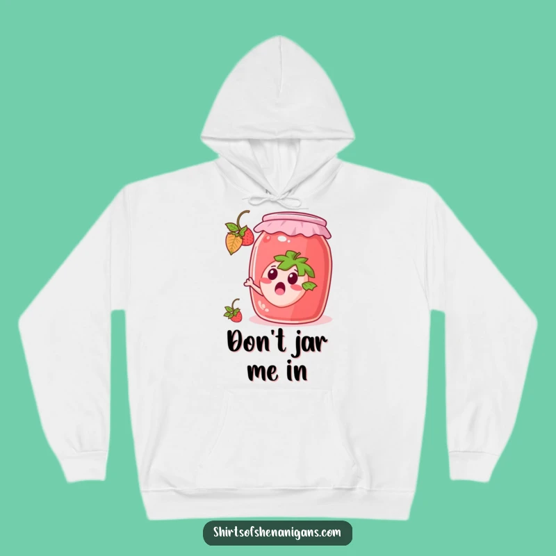 Funny Escaping Strawberry Hoodie: Cozy Fruit Apparel, Perfect Funny Gift for Berry Fans