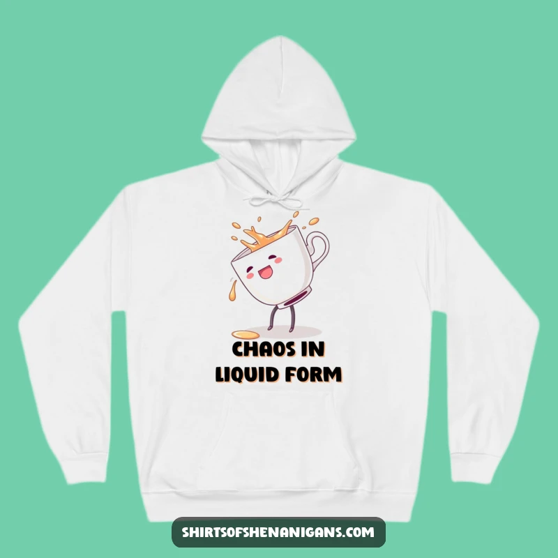 Funny Clumsy Teacup Cartwheel Hoodie - Cozy Comfort for the Accident-Prone