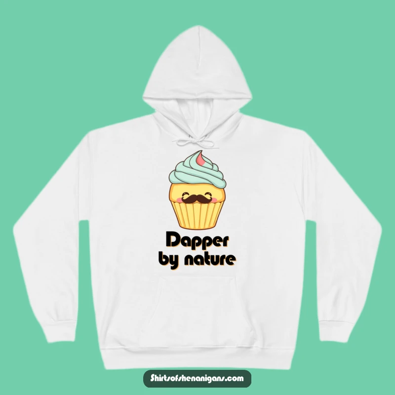Funny Giggling Cupcake Mustache Hoodie - Cozy Comfort for Sweet Treats