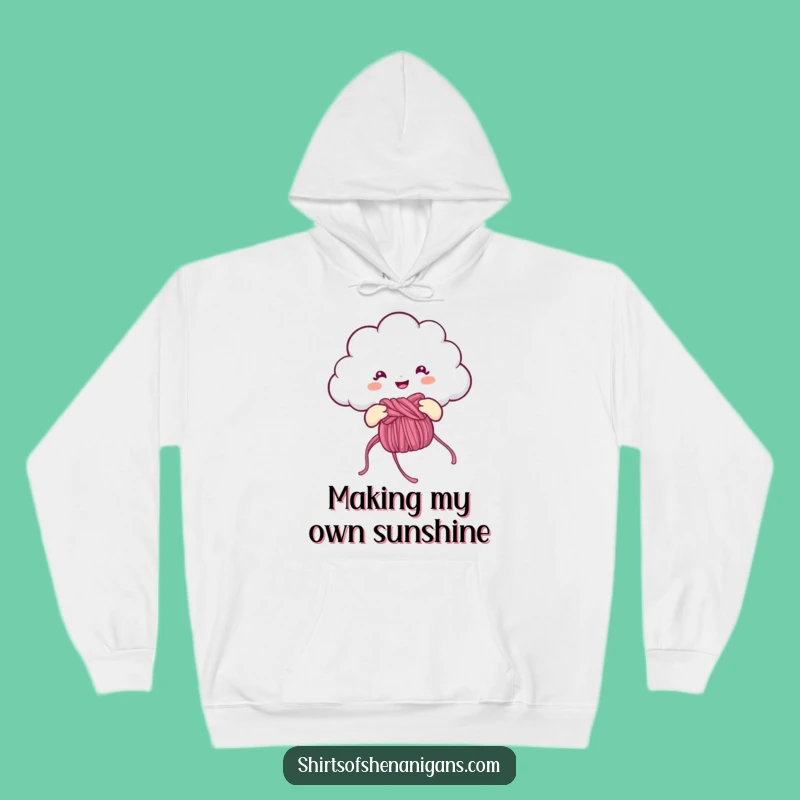 Funny Knitting Cloud Hoodie: Cozy Craft Apparel, Perfect Funny Gift for Knitters