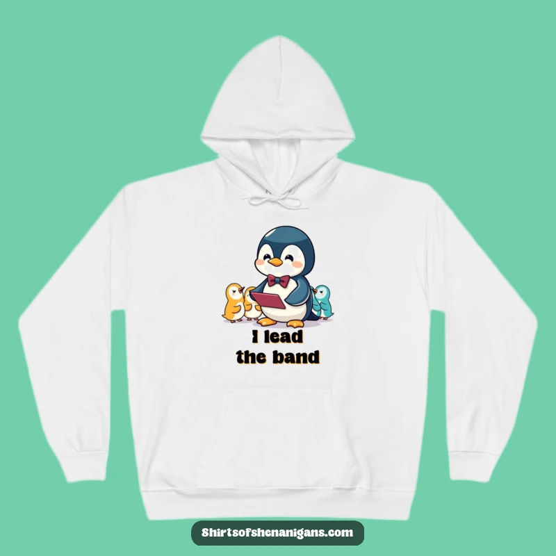 Cozy Funny Penguin Conductor Hoodie: Keep Warm with Squeaky Harmonies!