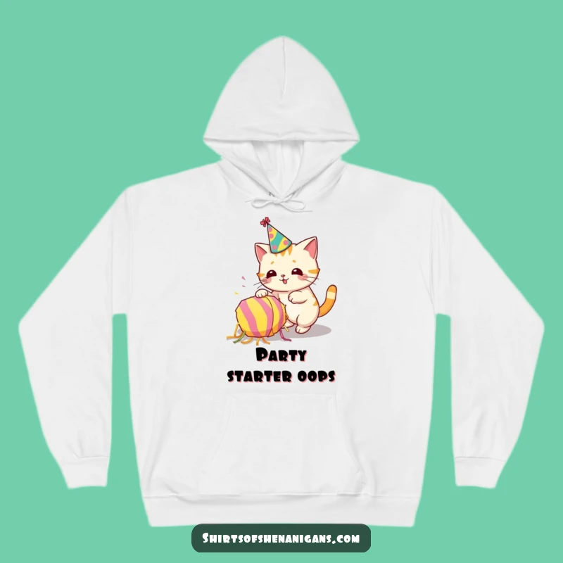 Funny Feline Fiesta Hoodie: Cat Piñata Chaos for a Cozy Funny Gift