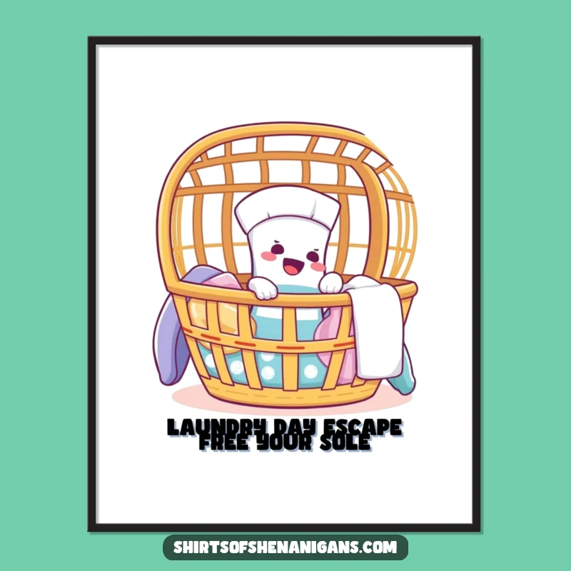 Free Printable Giggling Sock Art - Funny Downloadable Decor for a Playful Room